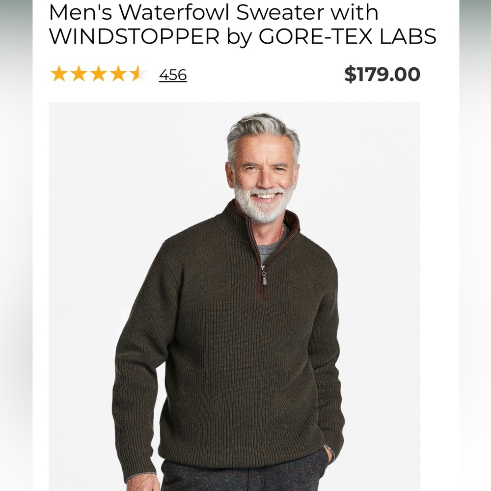 LL Bean Sweater 100% merino wool